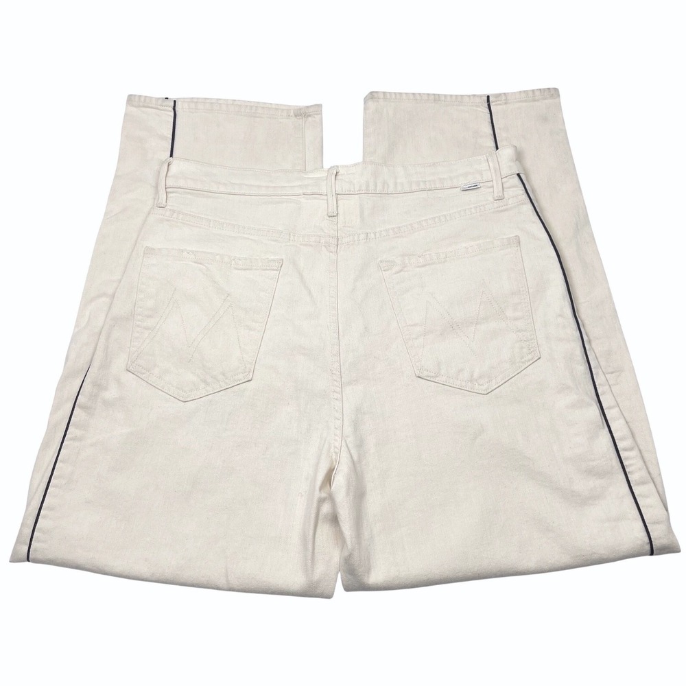 MOTHER SUPERIOR Barrel Jeans Sz 34 NWT Half Piped Ankle Relaxed Cream $258 - Picture 6 of 14